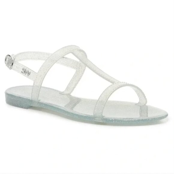 New! Stuart Weitzman Jelly Glitter Mellie Jelly Sandals - Picture 1 of 5